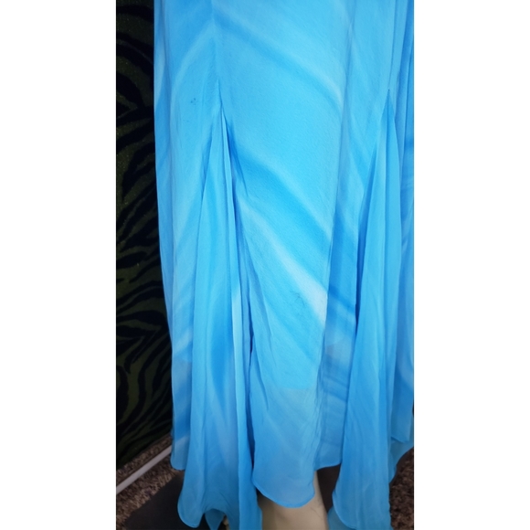 Formal marbled print halter dress size 9/10 - Picture 11 of 13